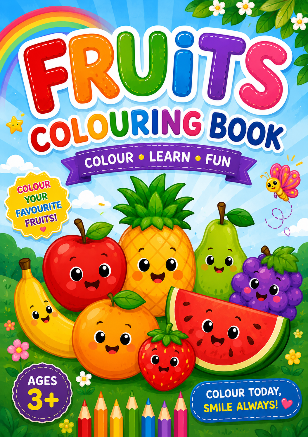 FRUITS COLOURING BOOK - Image 2