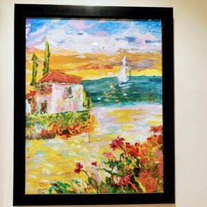 Canvas acrylic landscape painting