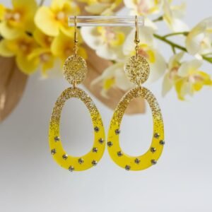 RESIN yellow colour earring