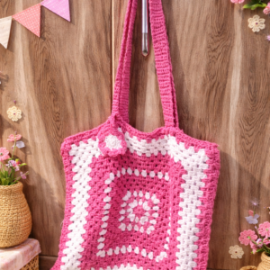Handmade crochet tot beg for girls.