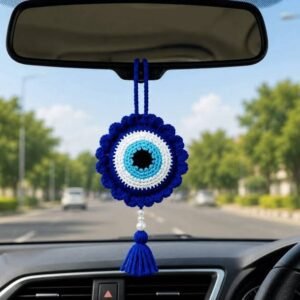 Handmade crochet evil eye charm 🧿