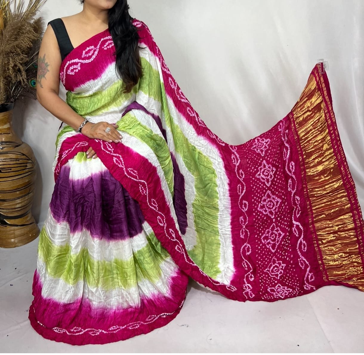 Pure modal silk saree
