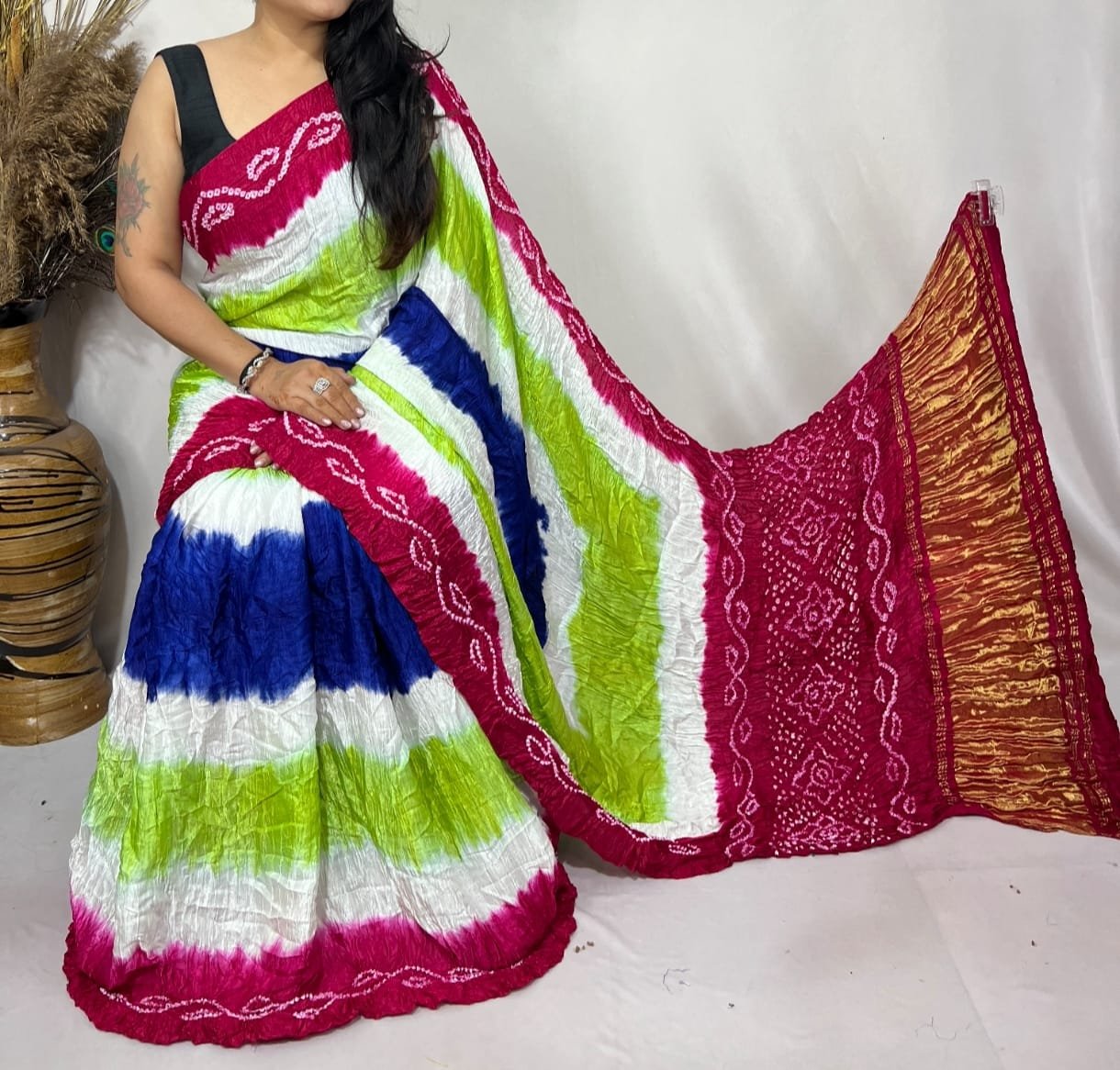 Pure modal silk saree - Image 5