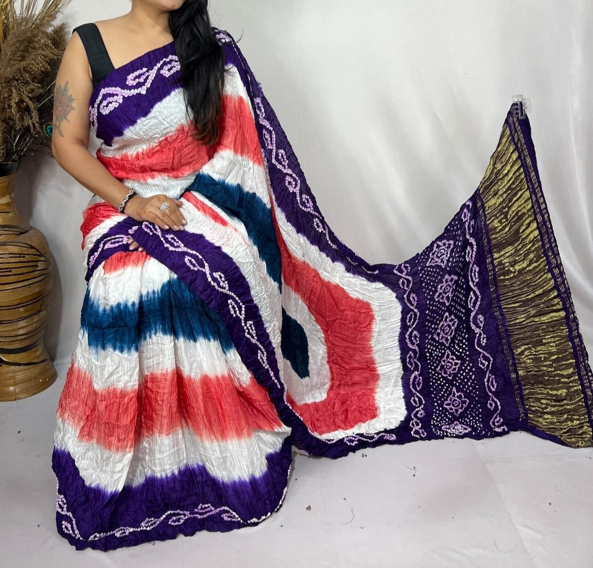 Pure modal silk saree - Image 3