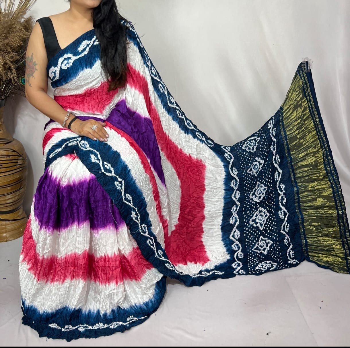 Pure modal silk saree - Image 2