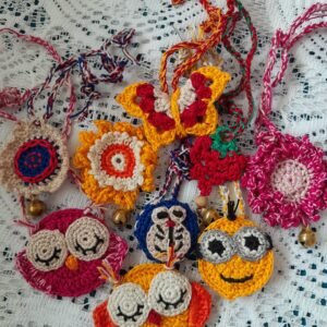 Handmade crochet reusable rakhis gor his & her