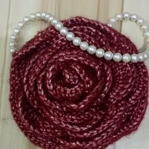 Crochet mini rose bag
