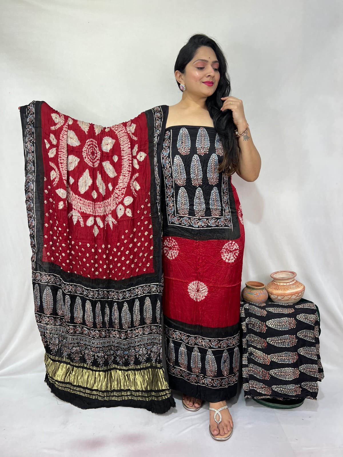 Bandhej dress material
