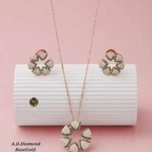 Ad diamond chain pendant set