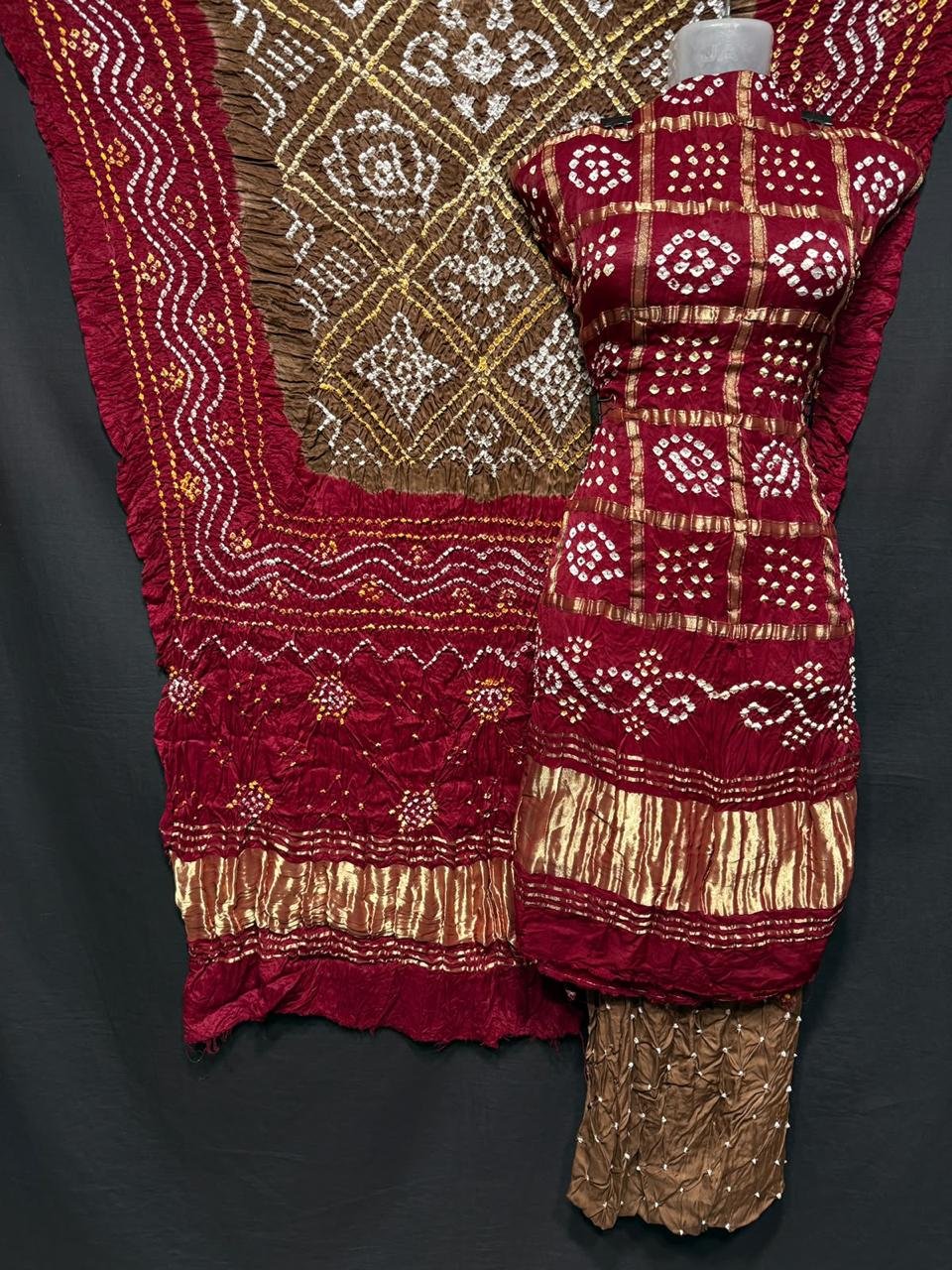 Bandhej dress material