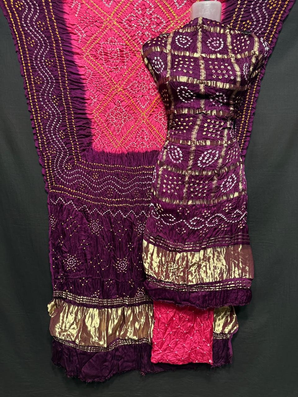 Bandhej dress material - Image 4