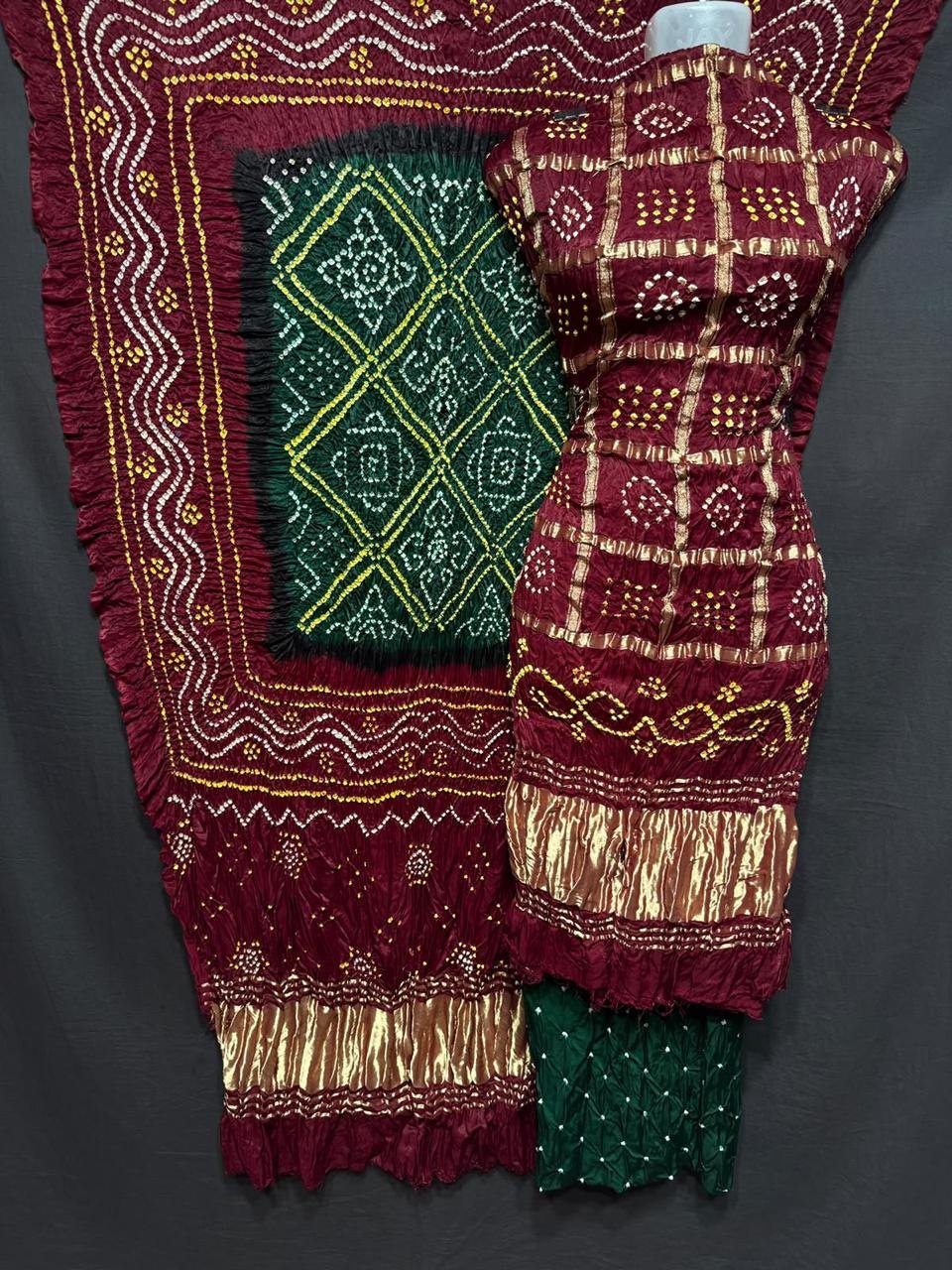Bandhej dress material - Image 3