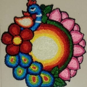 Woolen mat rangoli